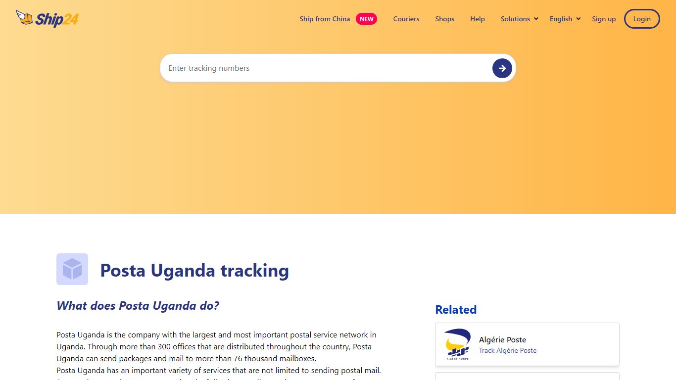 Posta Uganda tracking - ship24