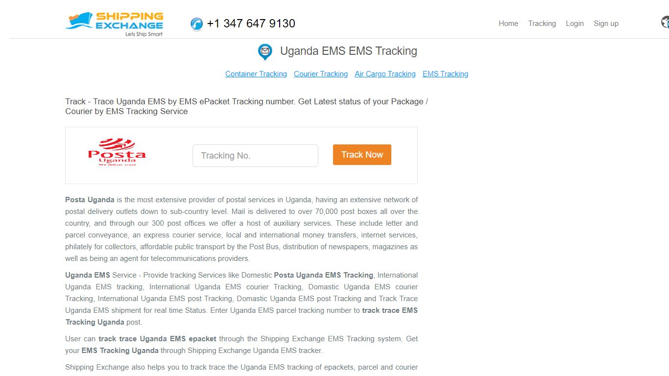 EMS Uganda Tracking - Track Trace Posta Uganda EMS Status